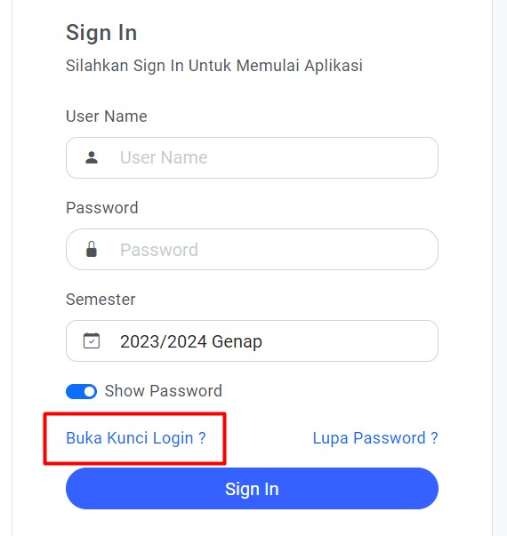 Buka Kunci Login Rapor SP
