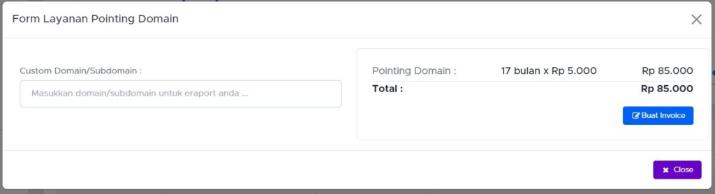 Form Layanan Pointing Domain