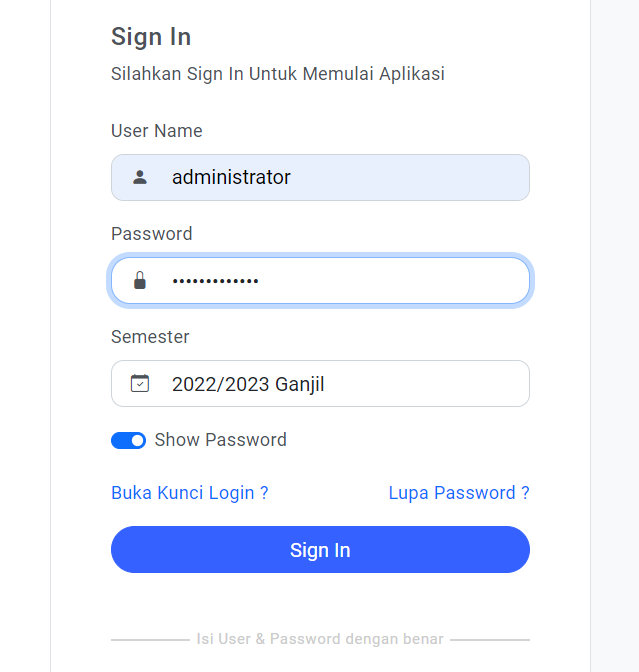 Login Rapor SP